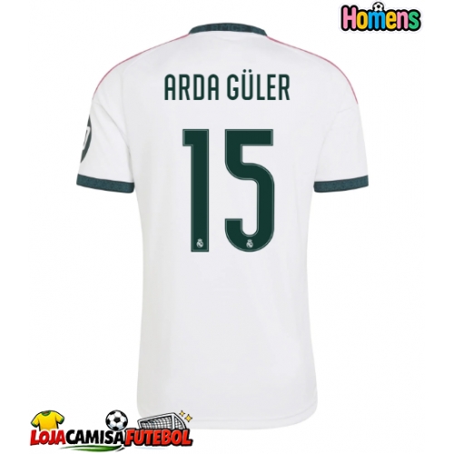 Camisa de Futebol Real Madrid Arda Guler #15 Equipamento Principal 2026-27 Manga Curta